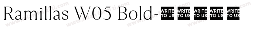 Ramillas W05 Bold字体转换